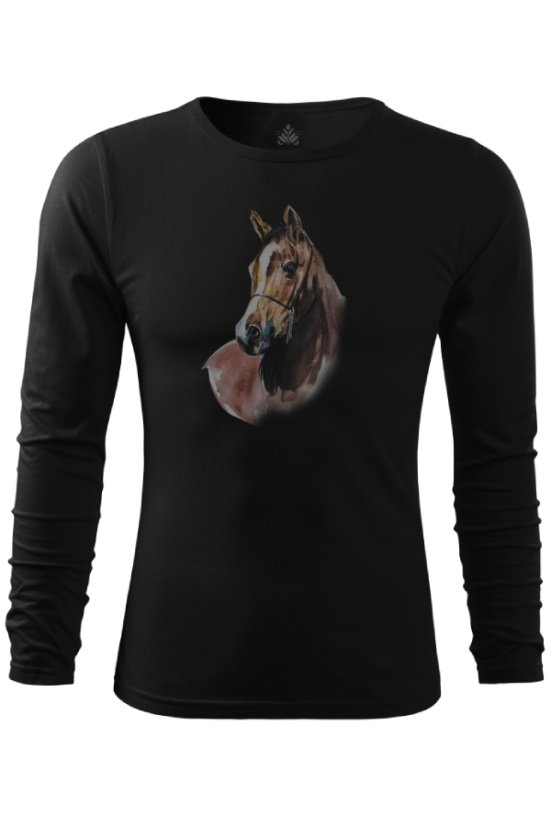 Horse3 muška jahačka majica – crna