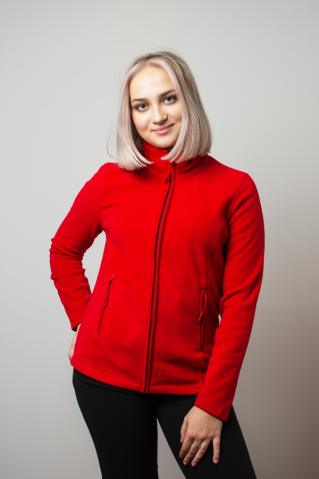 Plišasta jopa 44907 rdeča