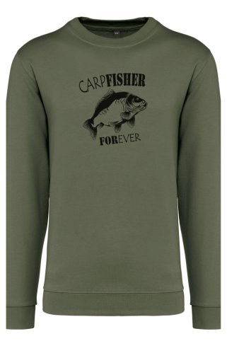 Mikina pre rybárov Carpfisher Ewident s okrúhlym golierom
