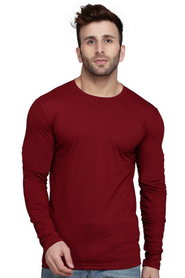 Tricou 32405G mânecă lungă bumbac maroon