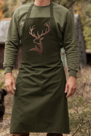 Hunting Apron with Deer Motif