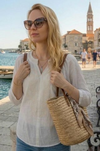 Ewident női nyári blúz 53197 – fehér