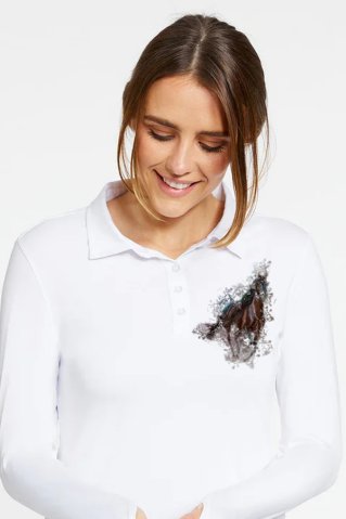 Ženska bijela polo majica Nicehorse