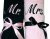 Elegantné uteráky Mr. Mrs. black/pink