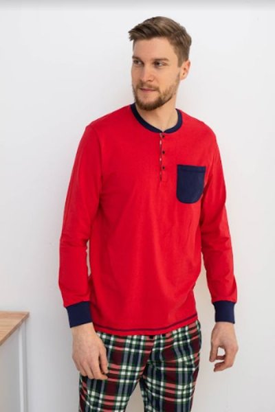 Férfi pizsama 31035 piros