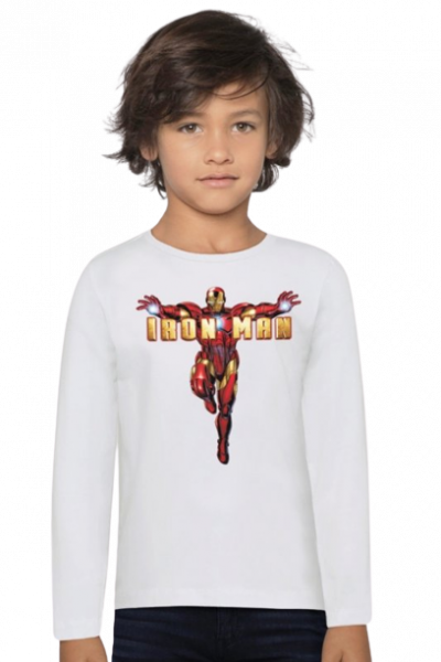 Ironman dětské tričko bílé