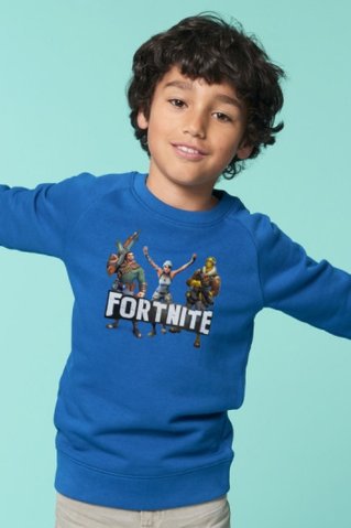 Fortnite modrá mikina pre deti Fortnitedreamteam