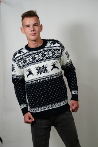 Pánsky modrý nórsky pulóver Life