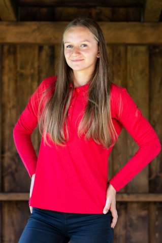 Dámska polokošela 44257 červená