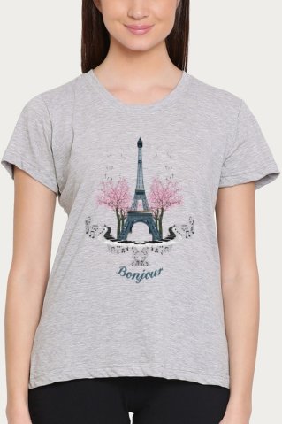 Női pizsama Eifelparis szürke