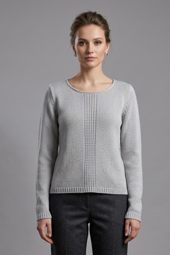 Ženski džemper s nježnim uzorkom na prednjoj strani