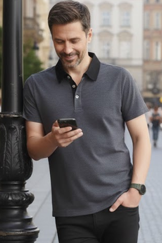 Elegantno polo 44260 grafitno