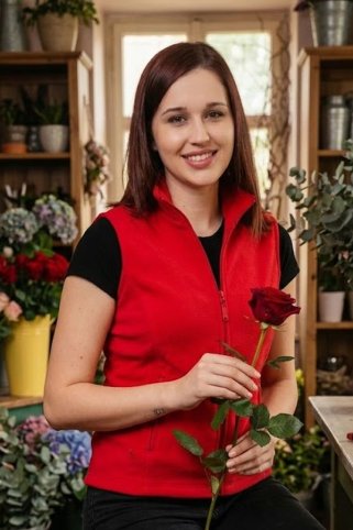 Ženski prsluk od mikrofleeca 44906 crvena