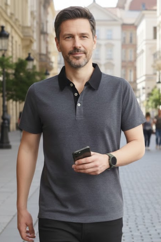 Elegantno polo 44260 grafitno