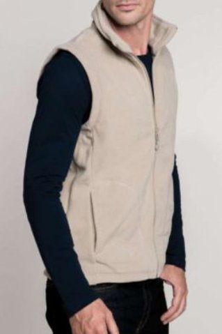 Pánska mikrofleecová vesta 44913 beige
