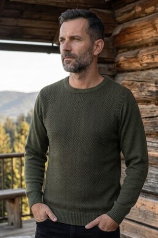 Poľovník v zelenom poľovníckom pulovri Ewident Marlon Poľovník v zelenom poľovníckom pulovri Ewident Marlon