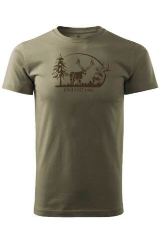 Lov majica sa siluetom jelena u šumi