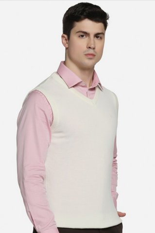 Pánska pletená vesta P2037BB natur