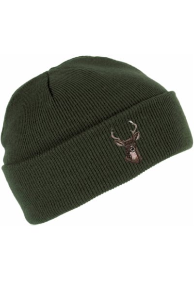 Poľovnícka pletená čiapka Deer031 zelená