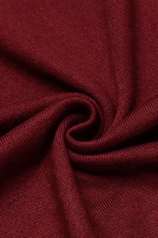 Pleteni glatki prsluk JVP2037BB bordo