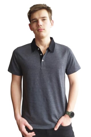 Eleganckie polo 44260 grafitowe