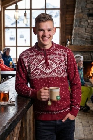 Men’s Norwegian Knit Sweater modern minimalist style
