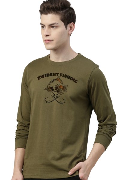 Tričko pro rybáře Carpfishing s dlouhym rukávem zelená