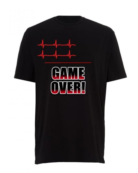 Férfi Game Over T-shirt fekete