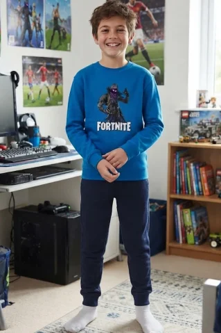 Detská tepláková súprava Fortnite_tep modrá