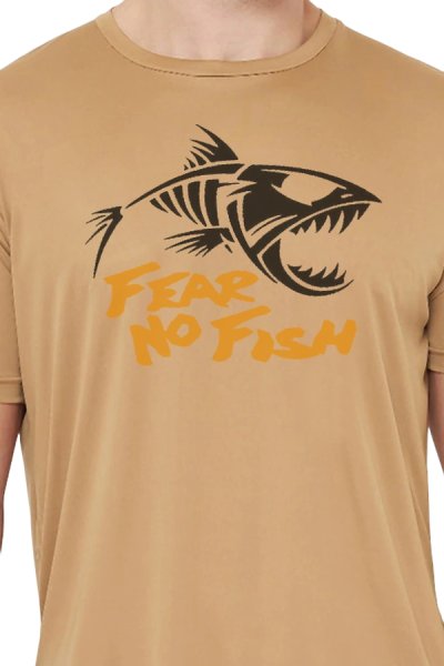 Fearnofish póló 100% pamut bézs