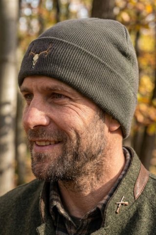 Knitted Hunting Hat Buckskull031