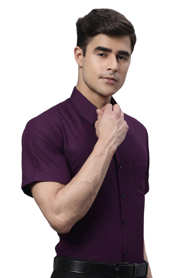 Moška srajca s kratkimi rokavi 44551vijolična