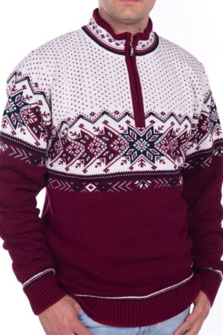 Sveter na zips Igor-Z burgund