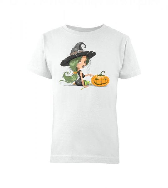 Witch dievčenské tričko biele