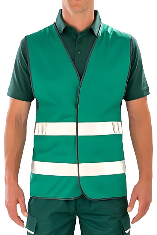 Višenamjenski prsluk visoke vidljivosti zeleni