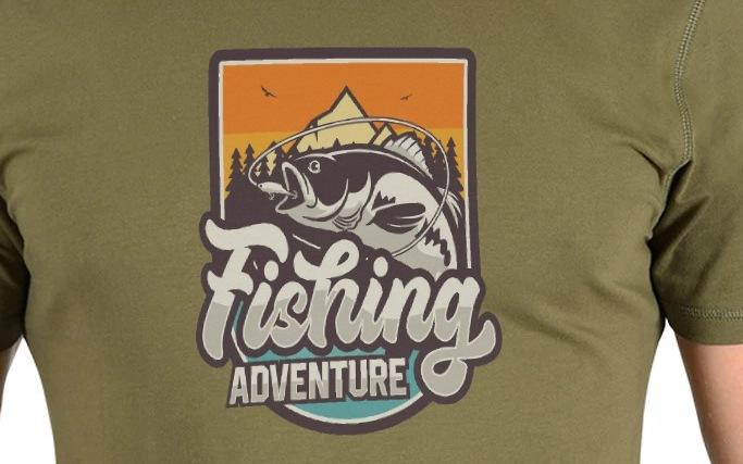 Fishadventure tričko 100% bavlna zelená