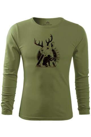 Poľovnícke tričko s motívom odstrel jeleňa Huntingart