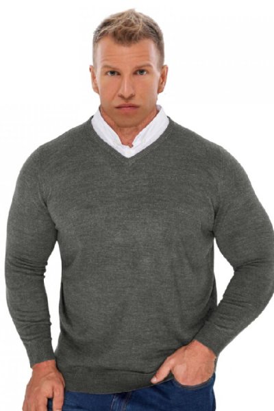 Pánský pulovr antracit 3XL-6XL