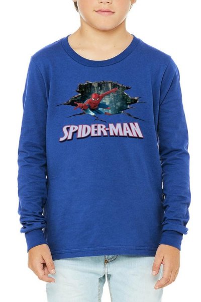 Tricou pentru copii Spiderman albastru
