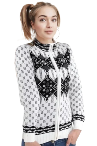 Dziecięcy biały norweski sweter Ken-Az