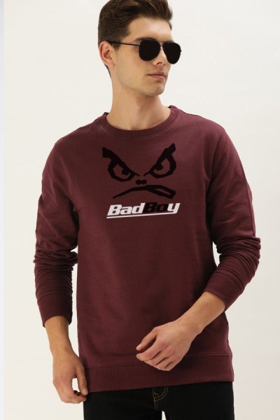Bordó színű férfi pulóver Badboy