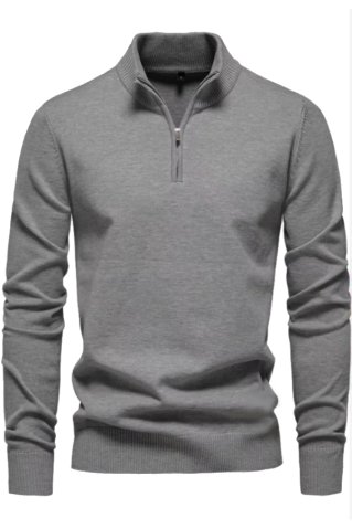 Muški pulover s kratkim zatvaračem