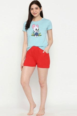 Dámské krátké pyžamo Jerrypyz modrá