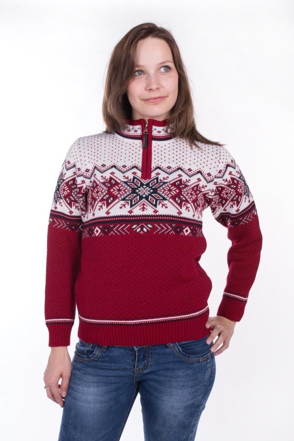 Ženski pulover IGORA-Z temno rdeča