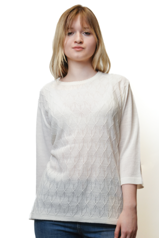 Pulover de dama Dida alba