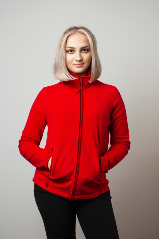 Plišasta jopa 44907 rdeča