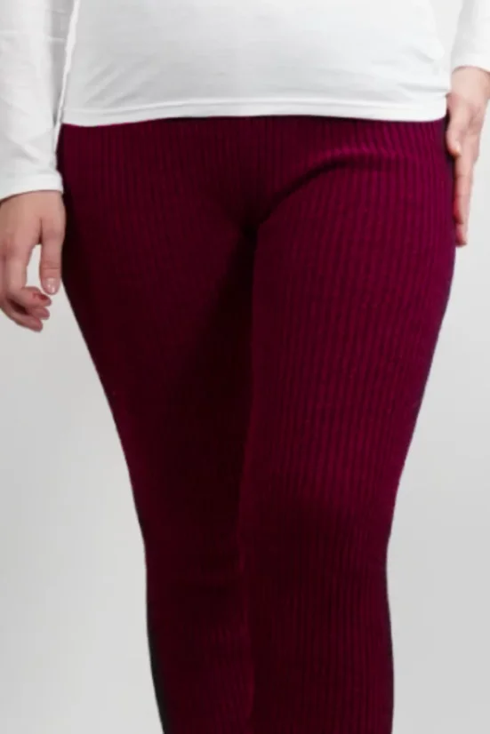 Damskie Dziane Legginsy Bordowe