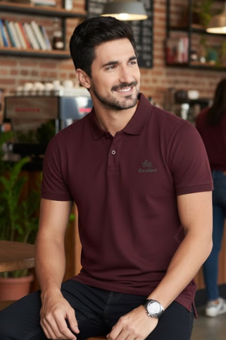 Bordo polo majica Ewident