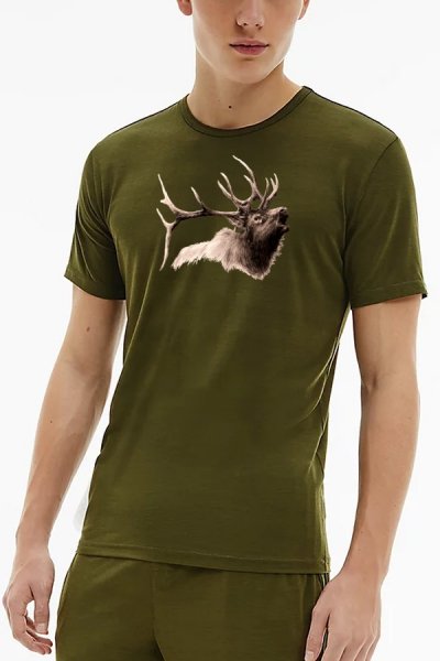 Tričko jelen Deer man KR zelená