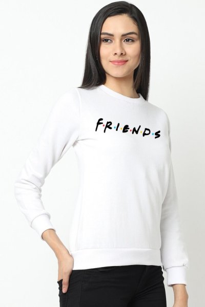 Fehér női kapucnis Friends